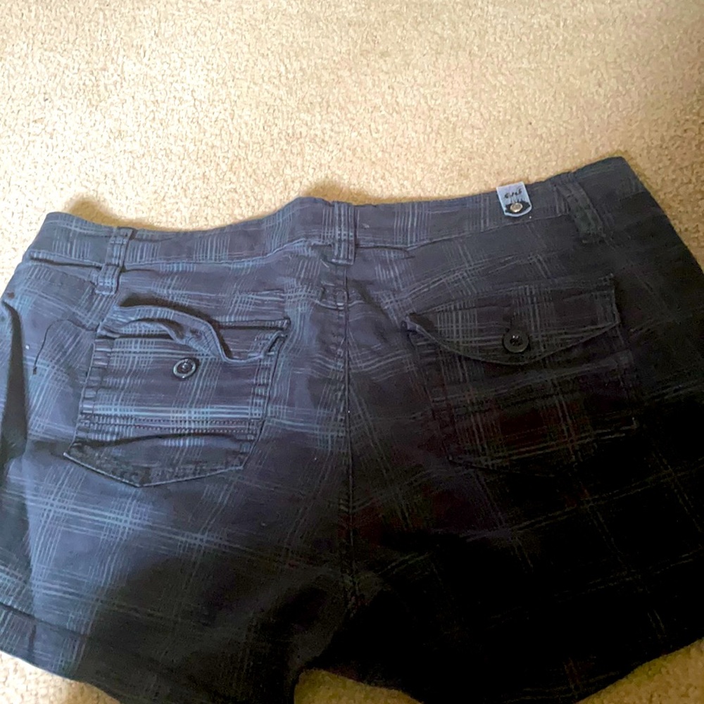 Black and Gray striped shorts
